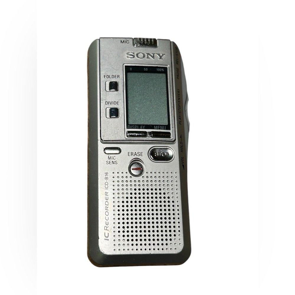 Sony ICD-B16 (16 MB, 8 Hours) Handheld Digital Voice Recorder TESTED WORKS!